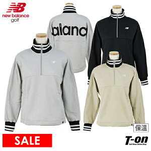 【30％OFF SALE】ニューバランス ゴルフ new balance golf レディース トレーナー ハーフジップ スウェットプルオーバー 裏起毛 保温 バックロゴデザイン ラメプリント ビッグロゴ 【送料無料】 2022 秋冬 新作 ゴルフウェア