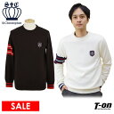 楽天【T-on】ティーオン【30％OFF SALE】セントクリストファー St.Christopher メンズ セーター クルーネックニット 配色ライン エンブレムワッペン 【送料無料】 ゴルフウェア