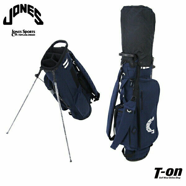 ジョーンズ JONES 日本正規品 メンズ レディース キャディバッグ スタンド式キャディバッグ 8.5型 軽量 Trouper-R Navy トゥルーパーR ダブルショルダーベルト リサイクルナイロン素材 ロゴ刺繍 【送料無料】 ゴルフ