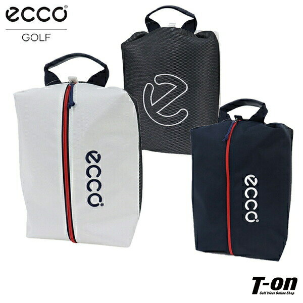 シューズバッグ エコーゴルフ ECCO GOLF 日本正規品 メンズ レディース シューズケース シューズバッグ 内側ボア素材 配色ファスナー ワンハンドル ロゴ刺繍 ゴルフ