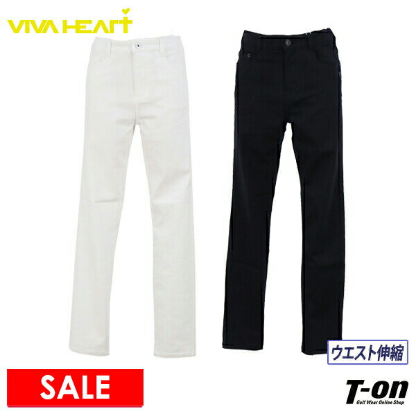 【50％OFF SALE】ビバハート VIVA HEART レディース パンツ ロングパンツ スキニーパンツ ストレッチ ウエスト伸縮 ロゴ刺繍 2022 春夏 新作 ゴルフウェア