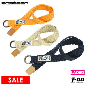 【30％OFF SALE】ロサーセン ROSASEN レディース ベルト コードメッシュベルト 編み込みベルト リング式バックル ロゴワッペン ベルト穴フリー 2022 春夏 新作 ゴルフ