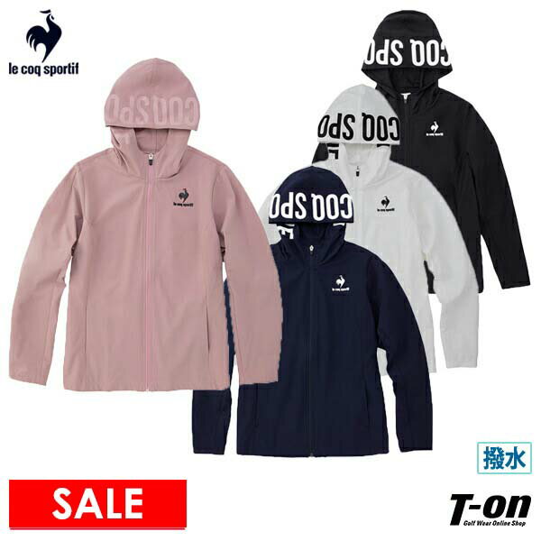 ルコックスポルティフ le coq sportif レディース ブルゾン ウィンドブレーカー 撥水 ストレッチ シワになりにくい ロゴプリント フード付 2022 春夏 新作