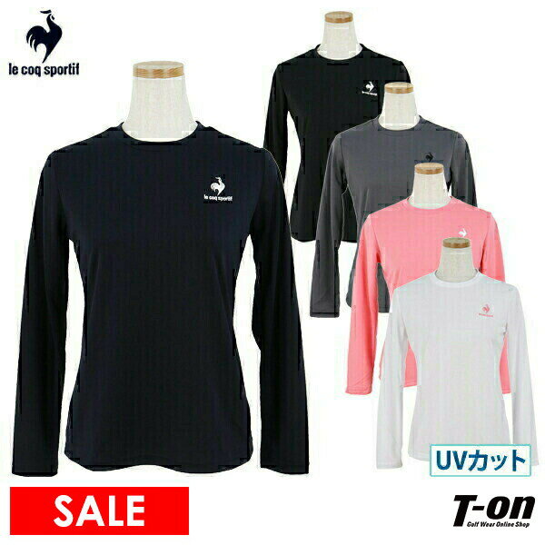 ルコックスポルティフ le coq sportif レディース Tシャツ 長袖 ロングスリーブシャツ ストレッチ UVカット エコ素材 ワンポイントロゴ刺繍