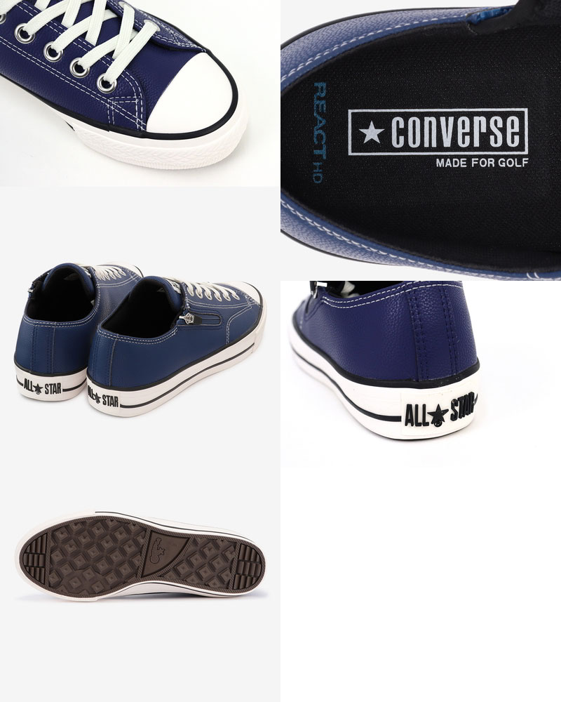 コンバース ゴルフ CONVERSE MADE FOR GOLF 日本正規品 メンズ レディース シューズ ゴルフシューズ スパイクレスシューズ オールスター AS GF Z OX 撥水 止水ジップデザイン シンセティックレザー素材 男女兼用 【送料無料】 2022 春夏 新作 ゴルフ