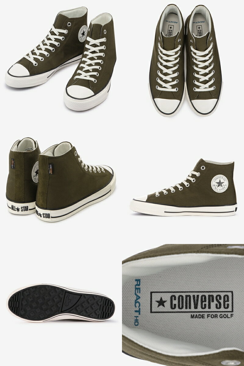 コンバース ゴルフ CONVERSE MADE FOR GOLF 日本正規品 メンズ レディース シューズ ゴルフシューズ スパイクレス ハイカット 撥水 コーデュラナイロン AS GF CORDURA HI オールスター ユニセックス 【送料無料】 2022 春夏 新作 ゴルフ