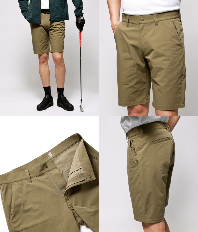 ニューヨーカーゴルフ NEWYORKER GOLF メンズ パンツ ショートパンツ ハーフパンツ ストレッチ ロゴプリント シンプルデザイン ターフショーツ 【送料無料】 ゴルフウェア