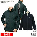 【SALE】ニューヨーカーゴルフ NEWYORKER GOLF メンズ ブルゾン ストレッチ 撥水 メッシュ調素材 フード収納可 バックロゴプリント アクティブブルゾン 【送料無料】 ゴルフウェア OFF