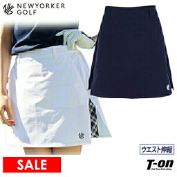 【SALE】ニューヨーカーゴルフ NEWYORKER GOLF レディース スカート スカートパンツ ストレッチ ウエスト伸縮 タータンチェック柄切替 ロゴプリント 【送料無料】 ゴルフウェア OFF