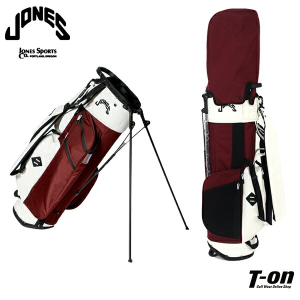 ジョーンズ JONES 日本正規品 メンズ レディース キャディバッグ スタンド式キャディバッグ トゥルーパーシリーズ Trouper Marron ワインカラー 軽量 異素材切替デザイン ロゴ刺繍 ゴルフバッ…