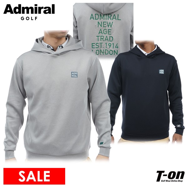 【40％OFF SALE】アドミラルゴルフ Admiral Golf 日本正規品 メンズ パーカー トレーナー フーディー 吸水速乾 ストレッチ ダンボールニット バックロゴデザイン エンボス加工 M〜3L 【送料無料】 ゴルフウェア