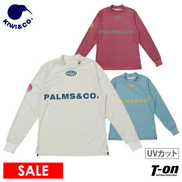 【30％OFF SALE】キウィ アンド コー KIWI＆CO. メンズ ハイネックシャツ 長袖 モックネックシャツ UVカット 吸汗速乾 ロゴデザイン レギュラーフィット 【送料無料】 ゴルフウェア