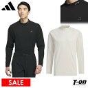 アディダス 【40％OFF SALE】アディダス アディダスゴルフ adidas Golf 日本正規品 メンズ ハイネックシャツ 長袖 モックネックシャツ ワッフル素材 ロゴ刺繍 変形ラグランスリーブ ゴルフウェア