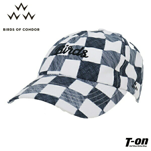 バーズオブコンドル BIRDS OF CONDOR 日本正規品 メンズ レディース キャップ カーブバイザー CAP GINGHAM 市松柄 手書き風ブロックチェック柄 ロゴ刺繍 ゴルフ