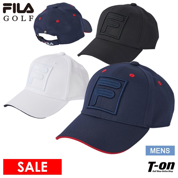 フィラ フィラゴルフ FILA GOLF メンズ キャップ ロゴキャップ 立体ロゴ刺繍 スクエアロゴ エコ素材 リサイクルポリエステル ゴルフ