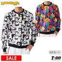 【40％OFF SALE】ラウドマウス ゴルフ LOUDMOUTH GOLF 日本正規品 日本規格 メンズ トレーナー クルーネック UVカット 吸汗速乾 ダンボールニットスウェット素材 総柄 4Lまでご用意 ゴルフウェア