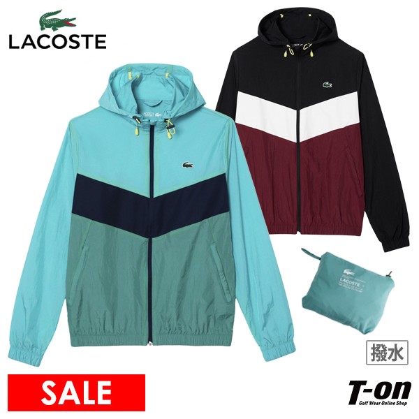 【30％OFF SALE】ラコステ スポーツ LACOSTE SPORT 日本正規品 メンズ ブルゾン パーカー 撥水 軽量 ポケッタブル ライトアウター ダイヤリップストップ素材 異素材切替 配色デザイン ロゴワッペン 【送料無料】