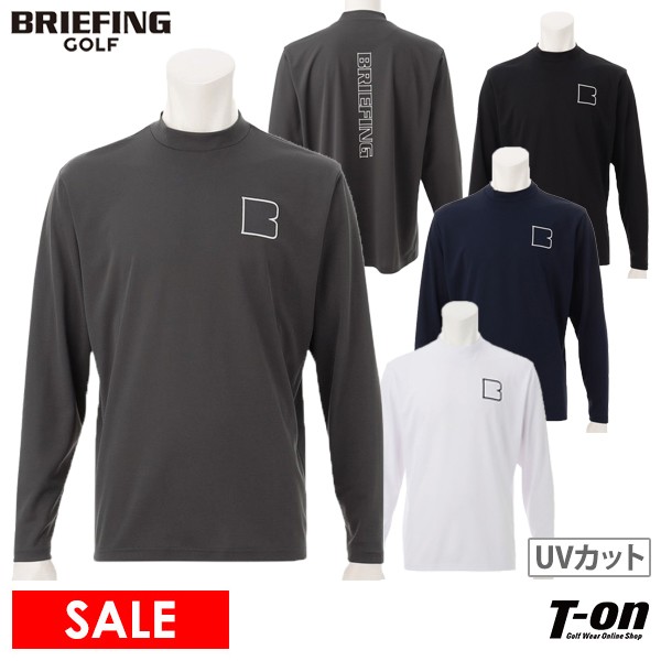 【30％OFF SALE】ブリーフィング ゴルフ BRIEFING GOLF メンズ ハイネックシャツ 長袖 モックネックシャツ 吸水速乾性 UVカット リラックスシルエット B TOUR LS MOCK NECK ロゴワッペン バックロゴプリント 【送料無料】 ゴルフウェア