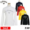 キャロウェイゴルフ 【40％OFF SALE】キャロウェイ アパレル キャロウェイ ゴルフ Callaway APPAREL レディース ハイネックシャツ 長袖 モックネックシャツ コットン素材 フラワー柄ロゴプリント ゴルフウェア