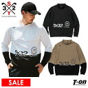 SY32 by SWEET YEARS GOLF エスワイサーティトゥ バイ スィートイヤーズ ゴルフ 日本正規品 メンズ ハイネックシャツ 長袖 モックネックシャツ ストレッチ ロゴプリント 配色切替デザイン バイカラー ゴルフウェア