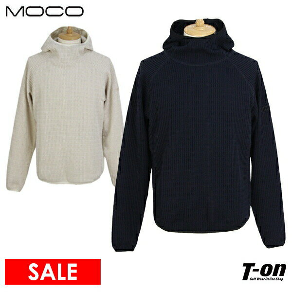 【40％OFF SALE】モコ MOCO スツールズ STOOLS メンズ パーカー 長袖 フード付きプルオーバー バラクラバプルオーバー 表面ニット調 バラクラバ風フード付き クォーターゲージ素材 ロゴプリント 【送料無料】 ゴルフウェア
