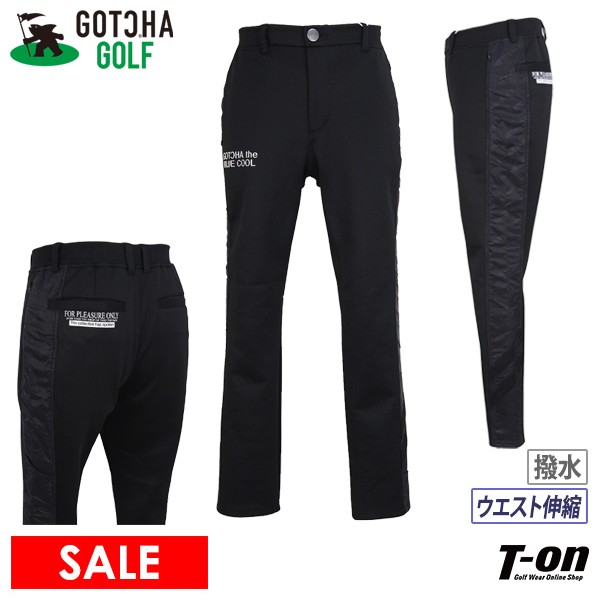 30％OFF SALE ガッチャ ガッチャゴルフ GOTCHA GOLF メンズ パンツ ロングパンツ 撥水 ストレッチ ウエストゴム サイドシャドーロゴ切替デザイン 4Lまでご用意 ゴルフウェア