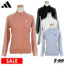 【40％OFF SALE】アディダス アディダスゴルフ adidas Golf 日本正規品 レディース ブルゾン ニットブルゾン 防風裏地付 ジップアップセーター 袖ラインデザイン ロゴ刺繍 ラグランスリーブ 【送料無料】 ゴルフウェア