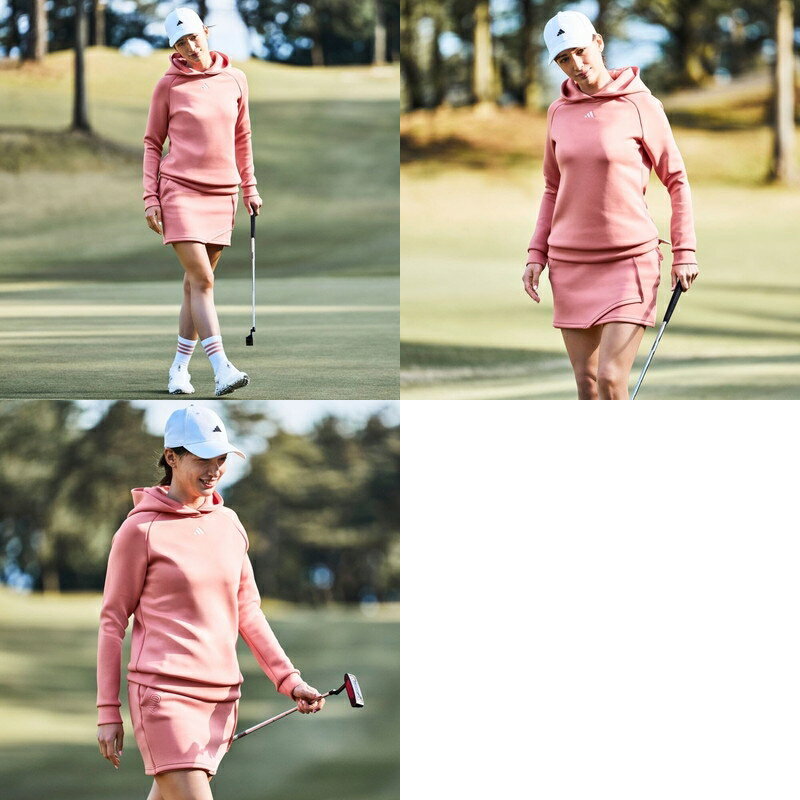 【40％OFF SALE】アディダス アディダスゴルフ adidas Golf 日本正規品 レディース スカート インナーパンツ一体型 ダンボールニット ラップスカート風 エンボスロゴデザイン ゴルフウェア