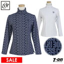 楽天【T-on】ティーオン【30％OFF SALE】ゾーイ ZOY レディース ハイネックシャツ 長袖 タートルネックシャツ ストレッチ 抗菌防臭 速乾 メッセージプリント 総柄 【送料無料】 ゴルフウェア