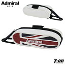 アドミラルゴルフ Admiral Golf 日本正規品 メンズ レディース ボールポーチ ボールケース 3個用 ティー挿し付き レザー調素材 ユニオンジャックモチーフ柄 ロゴ刺繍 2023 秋冬 新作 ゴルフ