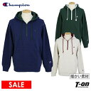 【40％OFF SALE】チャンピオン Champion 日本正規品 メンズ パーカー フーデッドハーフジップスウェット 裏起毛 保温 ストレッチ ロゴ刺繍 カンガルーポケット付き