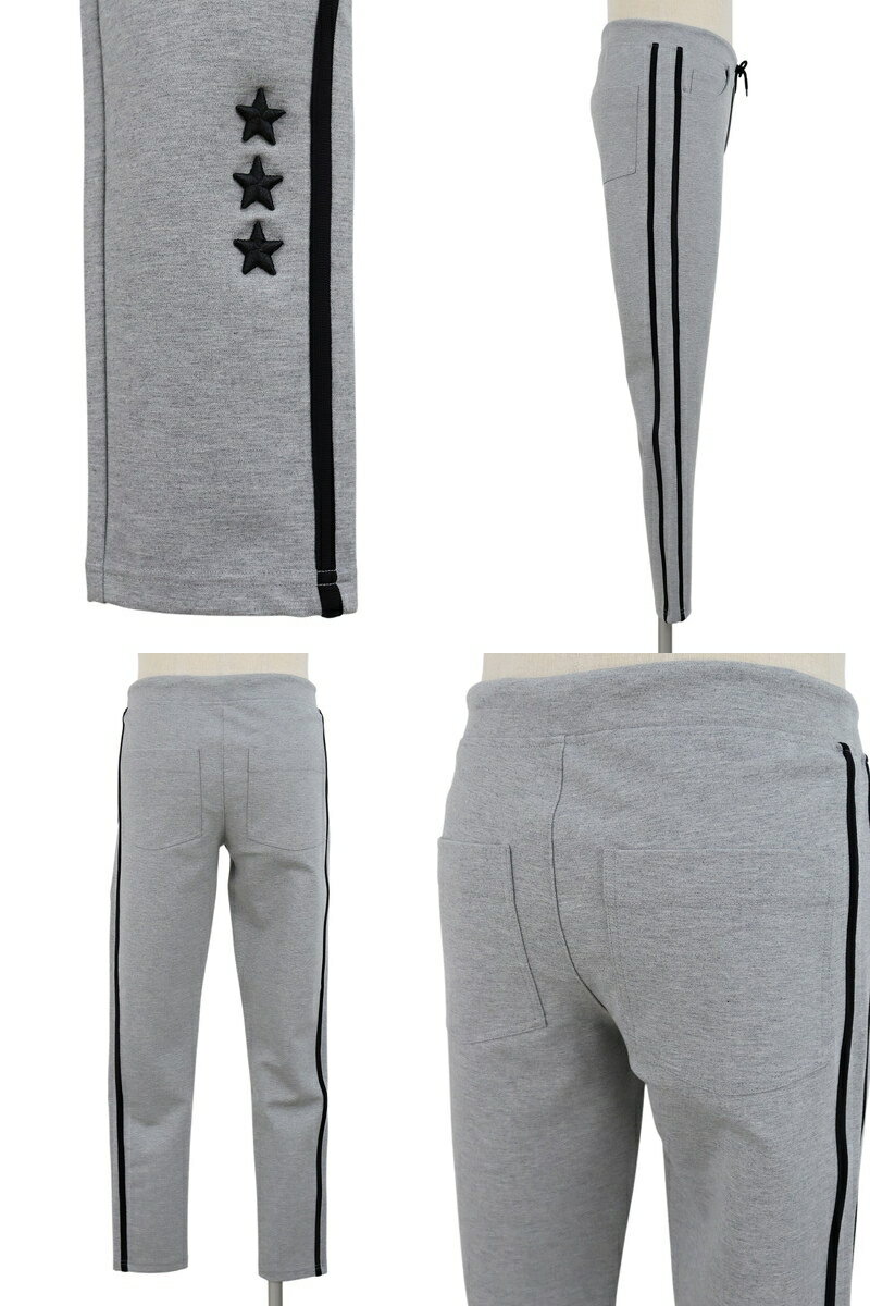 スターリアン東京 STARLEAN TOKYO メンズ パンツ ロングパンツ ジャージパンツ ストレッチ スウェットパンツ スリムシルエット ウエストゴム サイドライン ロゴ刺繍 【送料無料】