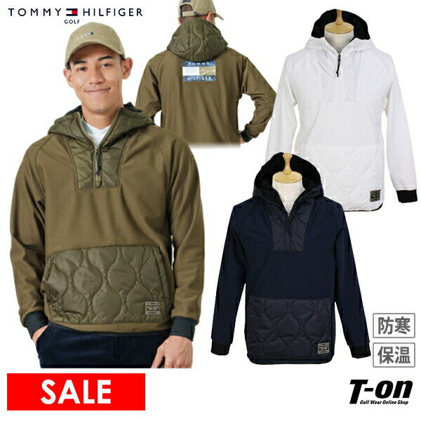 【30％OFF SALE】トミー ヒルフィガー ゴルフ TOMMY HILFIGER GOLF 日本正規品 メンズ ブルゾン パーカー スニードジャック 裏起毛 一部中綿入り ハイブリッドフーディ カンガルーポケット バックロゴプリント【送料無料】ゴルフウェア