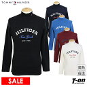 【30％OFF SALE】トミー ヒルフィガー ゴルフ TOMMY HILFIGER GOLF 日本正規品 メンズ ハイネックシャツ 長袖 起毛素材 発熱 保温 ロゴプリント モックネック ゴルフウェア