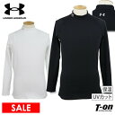 楽天【T-on】ティーオン【30％OFF SALE】アンダーアーマー ゴルフ UNDER ARMOUR GOLF 日本正規品 メンズ インナーシャツ 長袖 ハイネックシャツ モックネック アンダーウェア 裏微起毛 吸汗速乾 メッシュ素材切替 ロゴ刺繍 ゴルフウェア