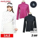 【40％OFF SALE】マリクレール マリ クレール スポール marie claire sport レディース ハイネックシャツ 長袖 モックネックシャツ ハイネックシャツ 保温 裏微起毛 UVカット クロスチック柄 小花柄 3Lまでご用意 ゴルフウェア