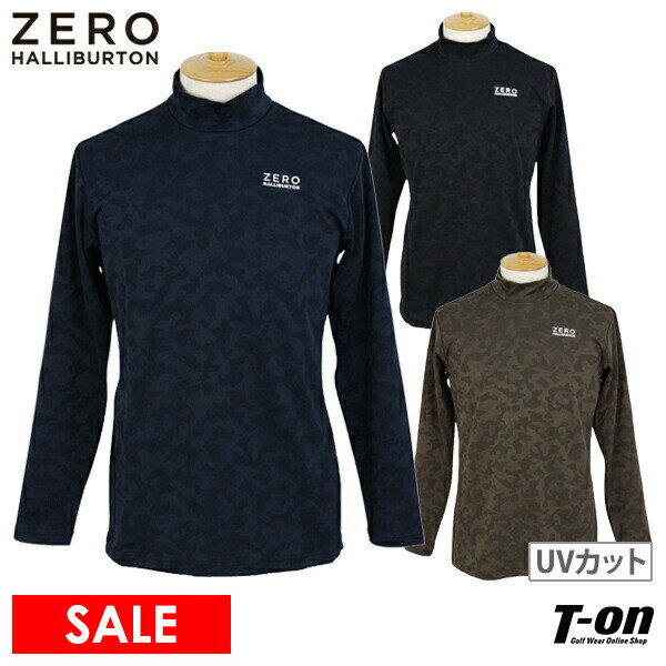 【30％OFF SALE】ゼロハリバートン ゴルフ ZERO HALLIBURTON GOLF メンズ ハイネックシャツ 長袖 モックネックシャツ 吸汗速乾 ジャガードカモ カモフラ柄 迷彩柄 再帰反射プリント 【送料無料】 ゴルフウェア