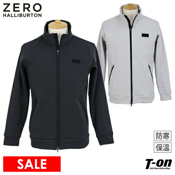 楽天【T-on】ティーオン【30％OFF SALE】ゼロハリバートン ゴルフ ZERO HALLIBURTON GOLF メンズ ブルゾン スタンドジャケット フルジップアップ 裏起毛 保温 軽量 ストレッチ ボックスロゴワッペン 【送料無料】 ゴルフウェア