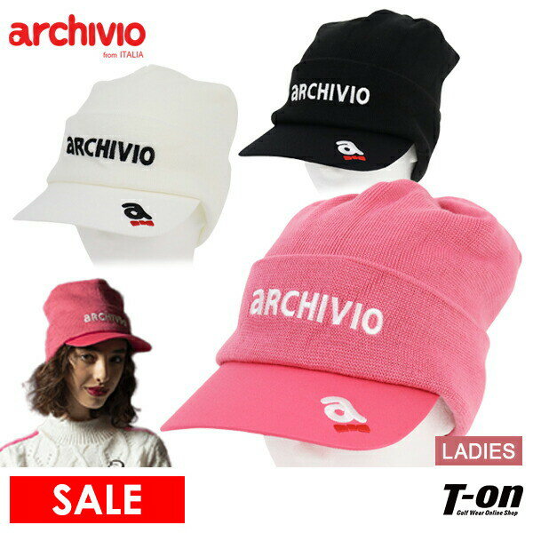 【20％OFF SALE】アルチビオ archivio レディース キャップ ニットキャップ ツバ付きニット帽 ロゴ刺繍 2023 秋冬 新作 ゴルフのサムネイル