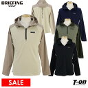 【30％OFF SALE】ブリーフィング ゴルフ BRIEFING GOLF メンズ パーカー 長袖 フード付き ハーフジップシャツ ストレッチ 異素材コンビ バックロゴプリント WR HALF ZIP HOODIE 【送料無料】 ゴルフウェア