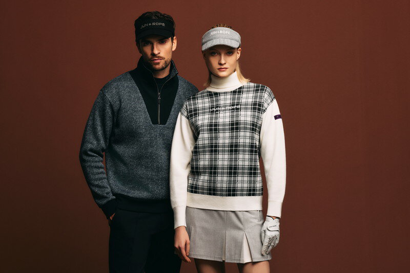 【50％OFF SALE】ジュン＆ロペ ジュンアンドロペ JUN＆ROPE レディース スカート ボックスプリーツスカート 保温 裏微起毛 インナーパンツ付 配色プリーツデザイン ゴルフウェア