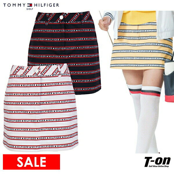 【30％OFF SALE】トミー ヒルフィガー ゴルフ TOMMY HILFIGER GOLF 日本正規品 レディース スカート ストレッチ ウエスト伸縮 ロゴボーダー柄 【送料無料】 ゴルフウェア