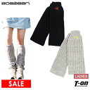 【30％OFF SALE】ロサーセン ROSASEN レディース レッグウォーマー ニットレッグウォーマー フェザーヤーン リブ編み ロゴ刺繍 ゴルフ