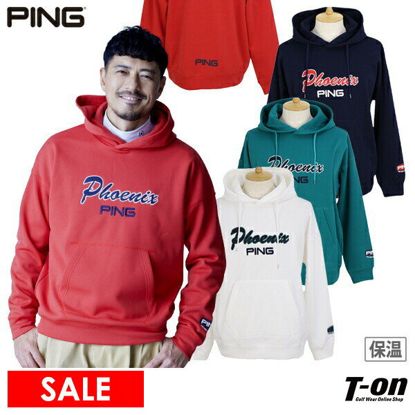 【40％OFF SALE】ピン PING メンズ パーカー トレーナー スウェットフーディー プルオーバー 裏起毛 保温 軽量素材 ロゴ刺繍デザイン M〜3L ゴルフウェア