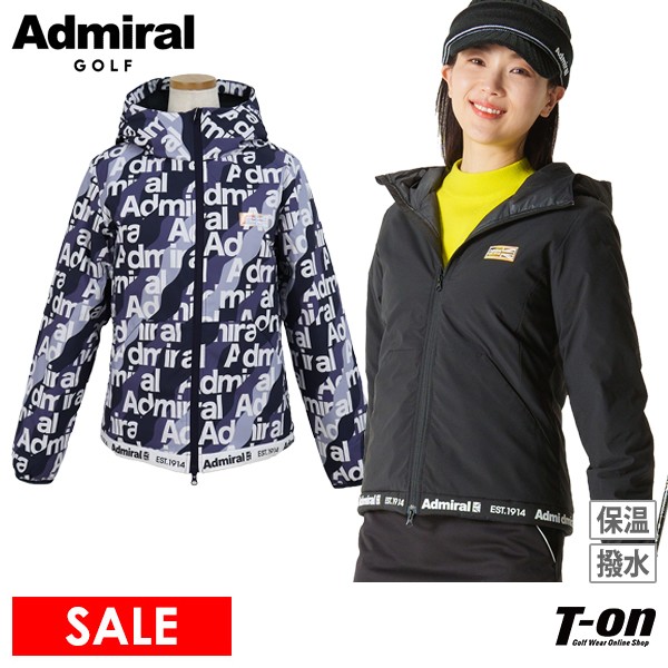 【30％OFF SALE】アドミラルゴルフ Admiral Golf 日本正規品 レディース ブルゾン 中綿ブルゾン 保温 撥水 ストレッチ 軽量中綿 フード付 オーロラワッペン 裾ロゴデザイン 【送料無料】 ゴルフウェア