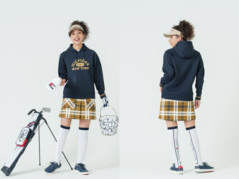 【30％OFF SALE】トミー ヒルフィガー ゴルフ TOMMY HILFIGER GOLF 日本正規品 レディース パーカー フード付きトレーナー ストレッチ カレッジロゴプリント フーディー ロゴプリント 【送料無料】 ゴルフウェア