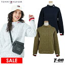 【30％OFF SALE】トミー ヒルフィガー ゴルフ TOMMY HILFIGER GOLF 日本正規品 レディース トレーナー ハイネック プルオーバー モノグラムキルトデザイン キルトジャガード 配色リブ ロゴ刺繍 【送料無料】 ゴルフウェア