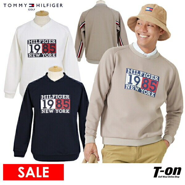 【40％OFF SALE】トミー ヒルフィガー ゴルフ TOMMY HILFIGER GOLF 日本正規品 メンズ トレーナー クルーネックスウェット フラッグモチーフ ロゴプリント 袖配色ラインデザイン ゴルフウェア