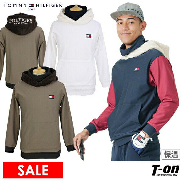 【30％OFF SALE】トミー ヒルフィガー ゴルフ TOMMY HILFIGER GOLF 日本正規品 メンズ パーカー トレーナー スウェット フーディー ハイネック 裏フリース ボアフード付 トリコロールワッペン …