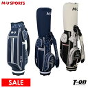 【30％OFF SALE】MUスポーツ エムユー スポーツ M.U SPORTS MUSPORTS レディース キャディバッグ 8.5型 取り外し可能リボン付き シュシュ柄 ロゴ刺繍 【送料無料】 ゴルフ